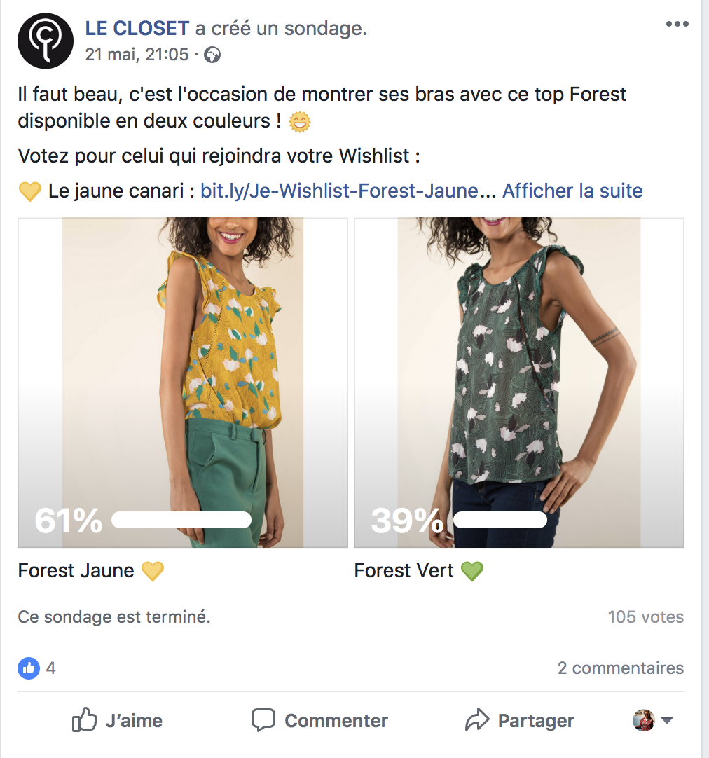 Exemple Sondage Facebook Maria Wejman