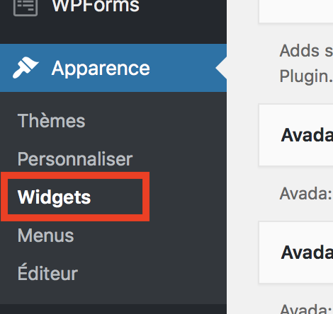 widget WordPress