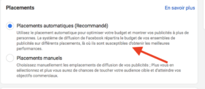 placements campagne Facebook Lead Ads